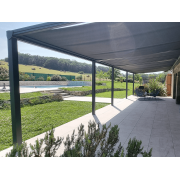 Pergola Toile Enroulable 12m Toile Gris Anthracite