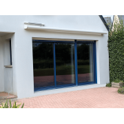 Store Banne Solaire Toile Grège T101, Structure Blanc 9010