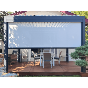 Store ZIP Toile M654 Grey sur Pergola Bioclimatique