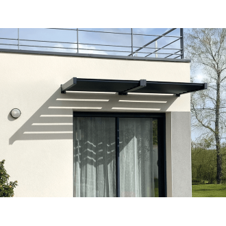 Brise Soleil Horizontal Lames Fixes Gris Anthracite 7016