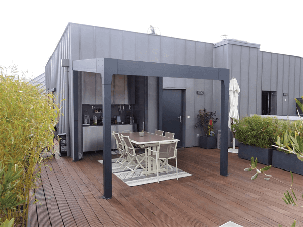 pergola toit plat autoportee 4x4 usine-o