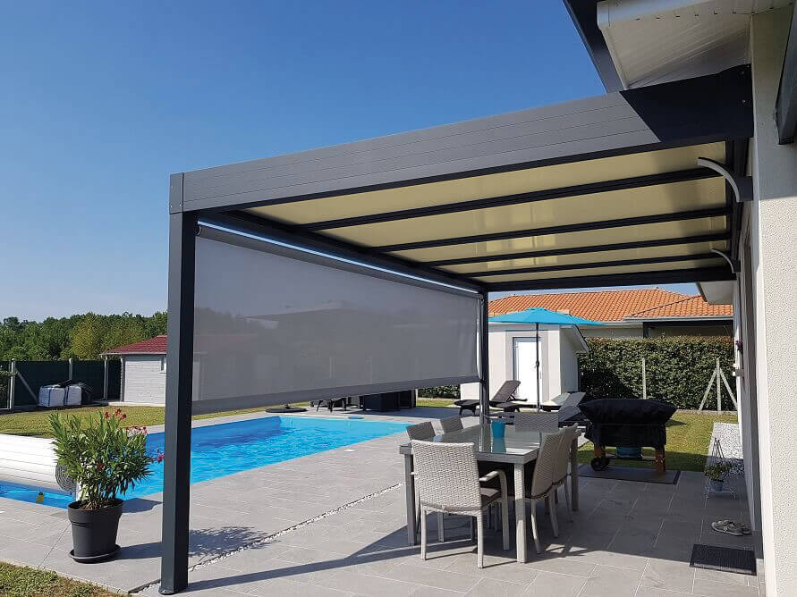 pergola toit plat