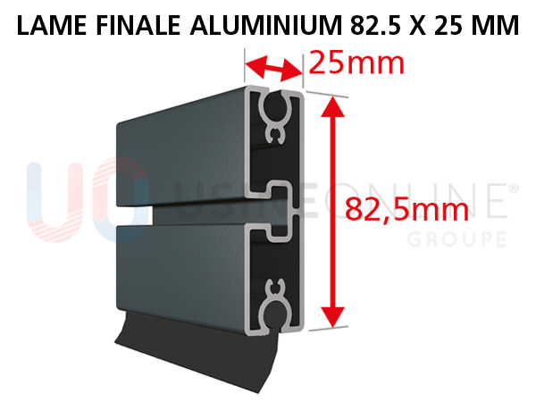Lame-finale-Aluminium-82-5x25-mm-105-115