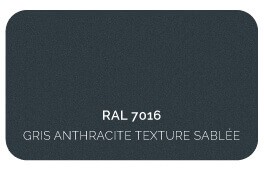 Gris Anthracite 7016 Finition Structuré Sablé (Cossu, Robuste et Résistant aux Micro Rayures) 