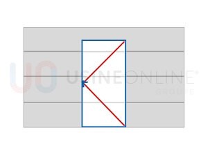 Portillon Centré, Poussant Droit (Vue de l'Intérieur), Largeur Passage 790 mm
