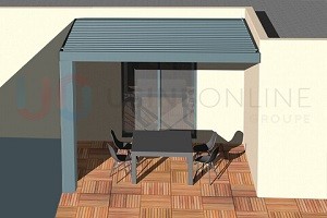 Pose Maison en L - Fourniture Équerres SAIEX11 (Côté Latéral Droit) + Cornière VB23 + Profil Mural + 1 Poteau Extrême Gauche