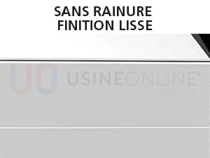 Panneaux Épaisseur 40 mm, Extérieur Finition Lisse Sans Rainure, Intérieur Rainuré Stucco (Peau d'Orange) Blanc