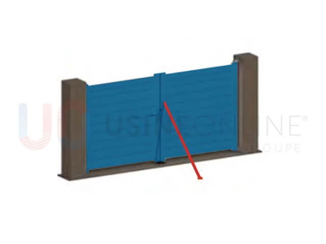 Avec Barre de Contreventement (Uniquement pour Portail Manuel)